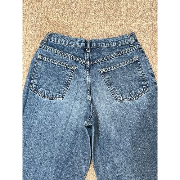 VTG Ellemenno High Rise Wide Leg Jean Juniors 9 Medium Wash 100% Cotton 90s - Picture 9 of 9